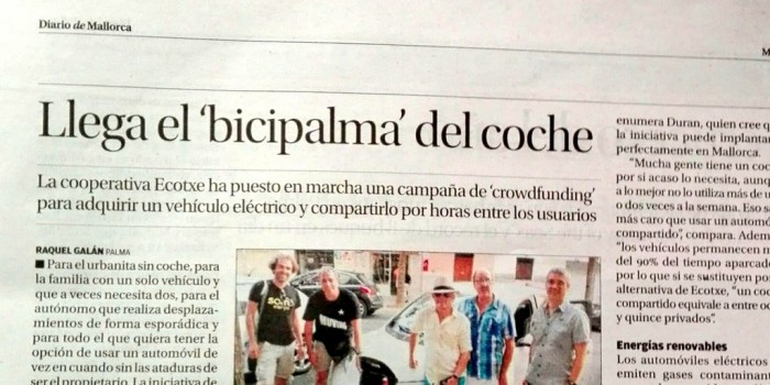 Diario de Mallorca: Arriba el 'Bicipalma' dels cotxes